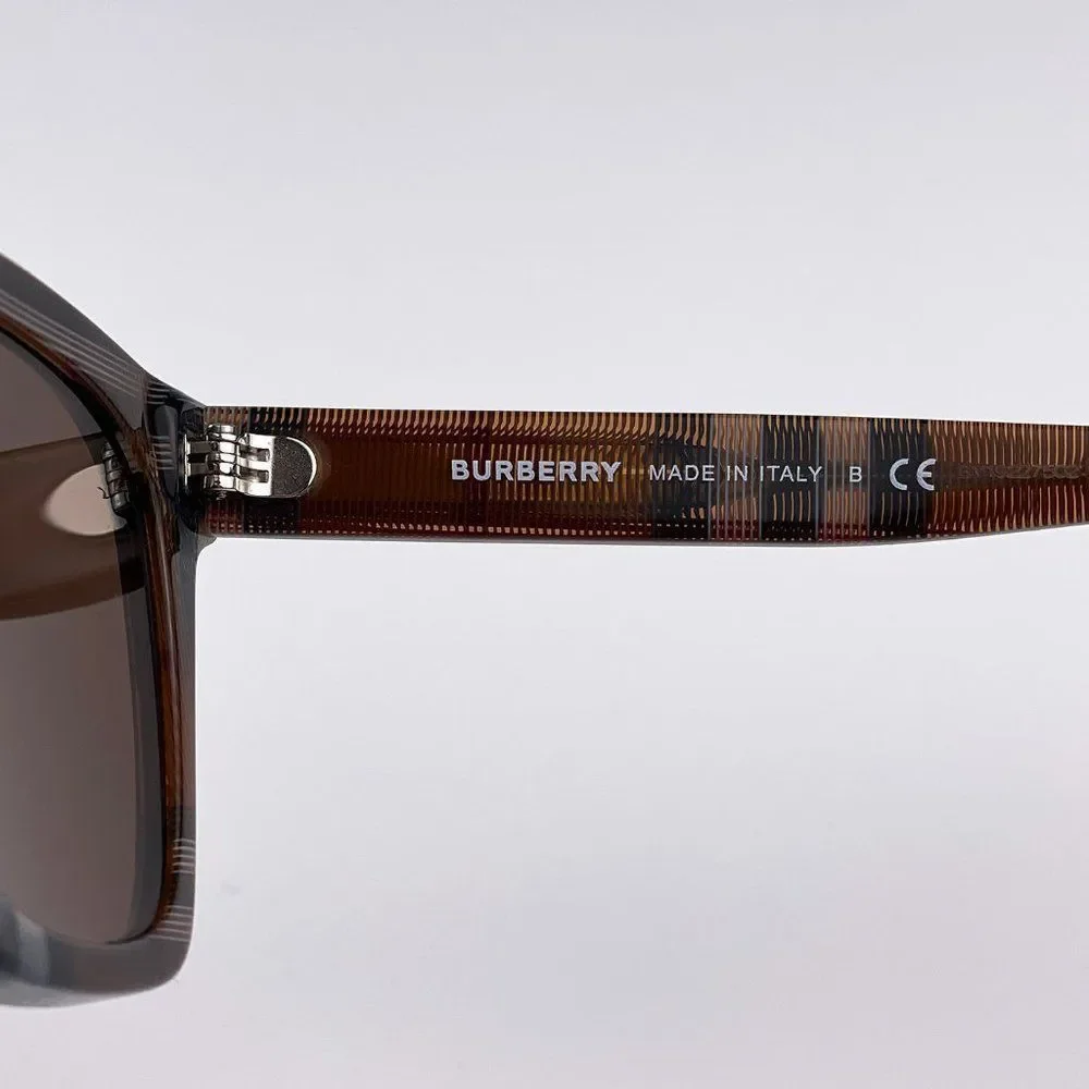 Burberry BE4348 Cooper 396673 Sunglasses Brown Check Square Unisex